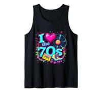 I Love The 70s Retro Cassette Roller Vinyl Nostalgia Vibes Tank Top