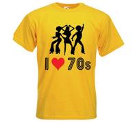 I Love The 70s T-Shirt (XL, Yellow)