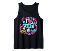 I Love The 70s Vintage Cassette Roller Vinyl Nostalgia 70s Tank Top