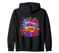 I Love the 80s Classic Retro Vibe Fun Throwback Zip Hoodie