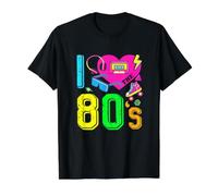 I Love The 80s Clothes for Women Eighties 80s Value Graphic T-Shirt, Men, Black, L
