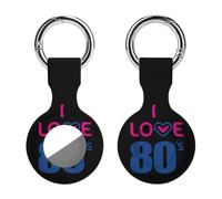I Love The 80's Off Case Compatible for AirTag Holder | Cases Cover Tracker Accessories Silicone Protective Case Key Ring Dogs Bags Keys