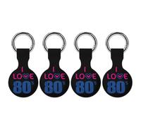 I Love The 80's Off Case Compatible for AirTag Holder | Cases Cover Tracker Accessories Silicone Protective Case Key Ring Dogs Bags Keys