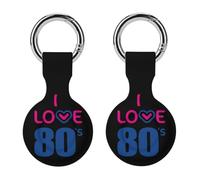 I Love The 80's Off Case Compatible for AirTag Holder | Cases Cover Tracker Accessories Silicone Protective Case Key Ring Dogs Bags Keys