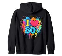 I Love the 80's Old School Fun Times Retro Throwback Zip Hoodie