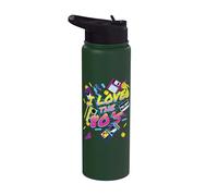I Love The 80s Old School Retro Vintage Classic Stainless Steel Insulated Water Bottle