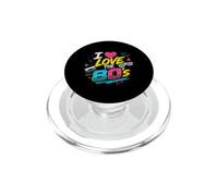 I Love The 80's Retro Cassette shades Pop Art Culture PopSockets PopGrip for MagSafe