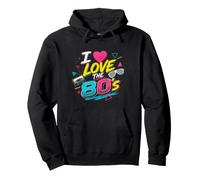 I Love The 80's Retro Cassette shades Pop Art Culture Pullover Hoodie