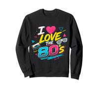 I Love The 80's Retro Cassette shades Pop Art Culture Sweatshirt