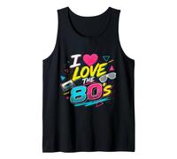 I Love The 80's Retro Cassette Shades Pop Art Culture Tank Top