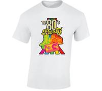 I Love The 80's Retro Mens T-Shirt Pop Fancy Dress Party Unisex Gift Unisex Tshirt Printed Design White - Small