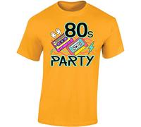 I Love The 80's Retro Mens T-Shirt Pop Fancy Dress Unisex Party Gift Tshirt Gold - X-Large