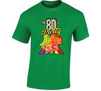 I Love The 80's Retro Mens T-Shirt Vintage Vibes Fancy Dress Unisex Gift Unisex Tshirt Printed Design Irish Green - XX-Large