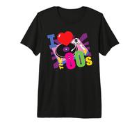 I Love The 80's Retro Pink Record Player Fun Vinyl Theme Premium T-Shirt