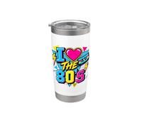 I Love The 80s Retro Shapes Stainless Steel Insulated Tumbler