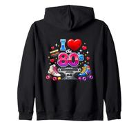 I Love the 80s Retro Throwback Good Times 80's Vibe Party Zip Hoodie