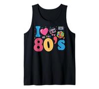 I Love The 80's Slogan, 80s-Themed Party Costume for Women Tank Top
