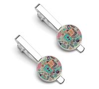 I Love The 90s Illustration 2 Pcs Tie Clips for Men Necktie Tie Bar