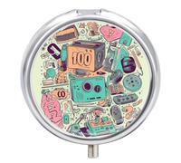I Love The 90s Illustration Pill Case Pill Box with 3 Compartments
