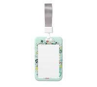 I Love The 90s Illustration Print Id Card Holder,Badge Holder with Lanyard,Work Pass Protector for Office Staff School Nurse