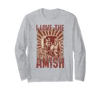 I Love The Amish Horse Buggy Driver Vintage Style Long Sleeve T-Shirt