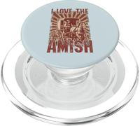 I Love The Amish Horse Buggy Driver Vintage Style PopSockets PopGrip for MagSafe