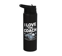 I Love The Coach Enthusiast Motivation Stainless Steel Insulated Water Bottle
