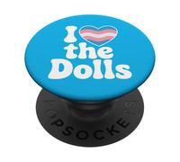 I Love the Dolls Trans Pride Heart Affirmation Statement PopSockets Adhesive PopGrip