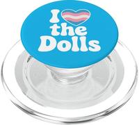 I Love the Dolls Trans Pride Heart Affirmation Statement PopSockets PopGrip for MagSafe