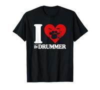 I Love The Drummer Cute I Heart The Drummer Wife Girlfriend T-Shirt