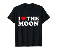 I Love The Moon Value Graphic T-Shirt, Men, Black, S