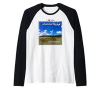 I Love the Summer Sky by Julie Neway Raglan Baseball Tee