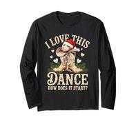I Love This Dance How Does It Start Line Dance Christmas Long Sleeve T-Shirt