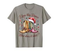 I Love This Dance How Does It Start Line Dance Christmas T-Shirt