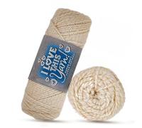 I Love This Medium Yarn for Crocheting & Knitting Soft Yarn Skein 252 Yards of 97% Acrylic & 3% Metallic Polyester DiY Handcrafting Accessories