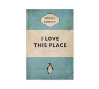 I Love This Place - Penguin Books Cover Poster Canvas Poster Wall Art Decor Print Picture Paintings for Living Room Bedroom Decoration 20x30inch(50x75cm)