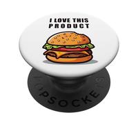 I Love This Product - Funny Small Bite Burger Cartoon PopSockets Adhesive PopGrip