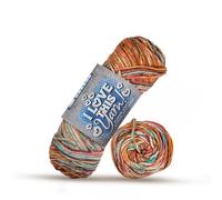 I Love This Yarn 4 - Medium Acrylic Yarn for Crocheting & Knitting - 252 Yards for Blankets, Hats, & More - Craft Supplies for Handcrafting Accessories, Orange Burst