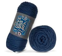 I Love This Yarn 4 - Medium Acrylic Yarn for Crocheting & Knitting - 355 Yards for Blankets, Hats & More - Craft Supplies for Handcrafting Accessories, Dark Country Blue