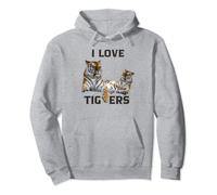 I Love Tigers Pullover Hoodie