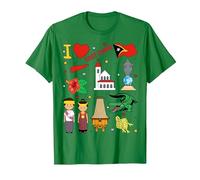 I Love Timor Leste. Hand Drawn Landmarks, East Timor map T-Shirt, Men, Kelly Green, X-Large