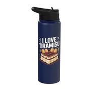 I Love Tiramisu Cake Lovers Delight Stainless Steel Insulated Water Bottle