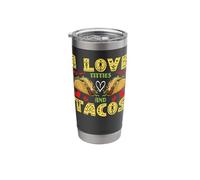 I Love Titties & Tacos Matching Couples Cinco De Mayo Fiesta Stainless Steel Insulated Tumbler