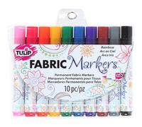 I Love To Create Tulip Fabric Markers 10 kg-Rainbow, Pen body: Plastic, Tip: Felt or Fiber, One size