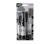I Love To Create Tulip Fabric Markers Variety Pack 5/Pkg-Black Assorted Tips, Other, Multicoloured