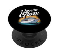 I Love To Cruise Ocean Voyage Dreams PopSockets Adhesive PopGrip