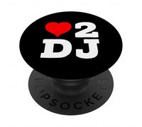 I love To Dj Party Heart 2 D.J Concert Music PopSockets Adhesive PopGrip