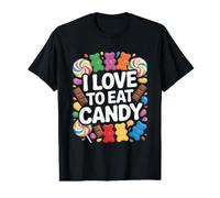 I Love to Eat Candy Lollipop Gummy Bear Value Graphic T-Shirt