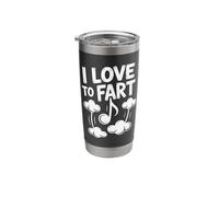 I Love to Fart Hilarious Fun Clouds Text Stainless Steel Insulated Tumbler