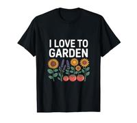 I Love to Garden Sunflower Tomato Design Value Graphic T-Shirt